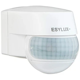 Esylux MD200 surface-mounted 230 Volt IP44 motion detector, white.