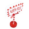 Christmas Stop Here Decor Metal Solid Wood LED Delicate Santa