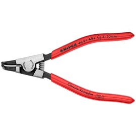 KNIPEX Tools - Circlip Pliers, External, 90 Degree Angled, Forged Tip, 1/8"-25/64" Shaft Dia. (4621A01), 5.00 , Black