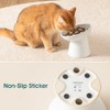 vancasso Ceramic Slow Feeder Cat Bowl, 6.25 Inch Elevated Cat