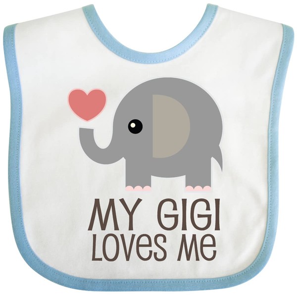 inktastic My Gigi Loves Me Grandchild Baby Bib White and