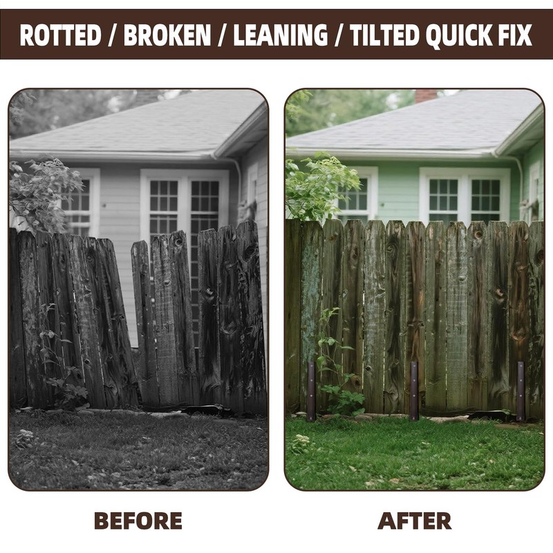 K.D STONEDGE Pack of 4 Adjustable Fence Post Repair Kit