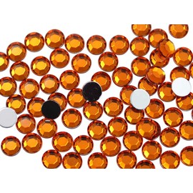 Allstarco 1000PCS 4.5-5mm SS20 Orange Hyacinth .HC Acrylic Flat Back Rhinestones for Jewelry Making and Face Painting Card Making Embelishments Plastic Crafts Gems