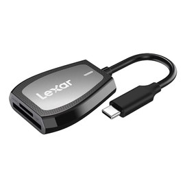 Lexar Professional USB 3.2 Tipo-C Lector de Doble Ranura, soporta Tarjetas SD y microSD UHS-II, hasta 312 MB/s de Lectura (LRW470U-RNHNU)