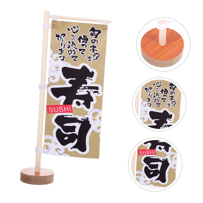 Generic Izakaya Sushi Restaurant Mini Flag Japanese Style Table Decoration