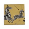 Caspari Zebras Paper Cocktail Napkins in Gold - 20 Per