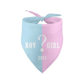 Boy？Girl 2025 Dog Bandana Baby Announcement Pregnancy Announcement Gender Reveal Photo Prop Pet Scarf Pet Accessories for Dog Lover