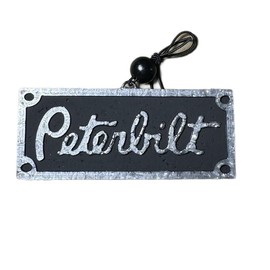 Peterbilt, old school rectangle emblem small size - Color: Black and gray, Scent: Cocoa butter cashmere