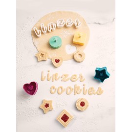 Talisman Designs Plunger Style Thumbprint and Linzer Cookie Cutters, 4 Piece Set