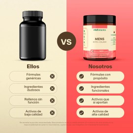 Colágeno Hidrolizado Para Hombre 200 Capsulas Vitalbotanics Sabor Collagen + Biotin Men