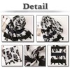 WHITE FANG MA039 Women's Stole Scarf, Cotton, Linen, Leopard Pattern,