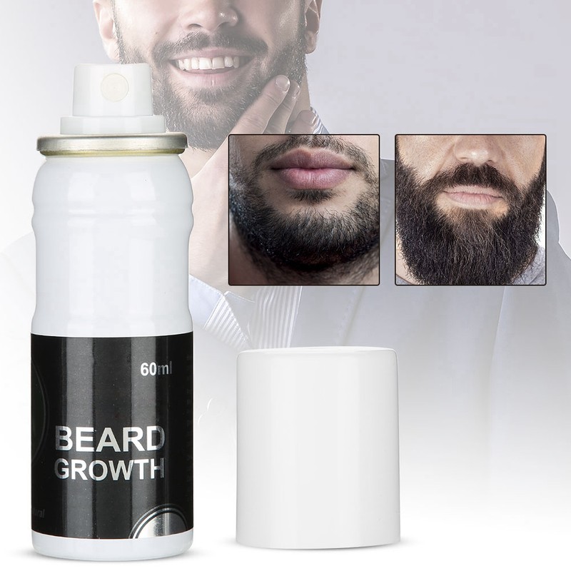 60ml Men Beard Growth Spray Natural Accelerate Beard Growth Oil