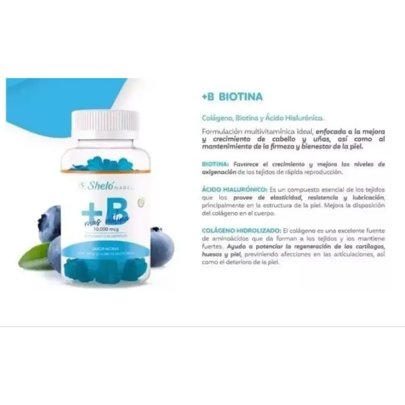 Shampoo+ Gomitas Para Cuidado Cabello Shelo Nabel S1202+s731