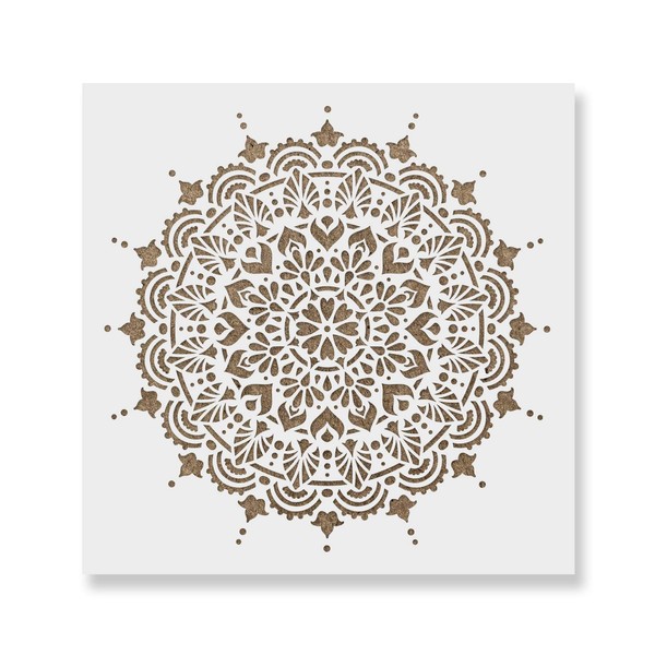 Paradise Mandala Stencil Template for Walls and Crafts - Reusable