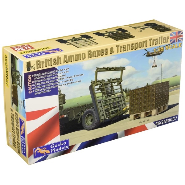 GEC35GM0037 Gecko Model 1/35 British Army Ammo Box Pallet Trailer