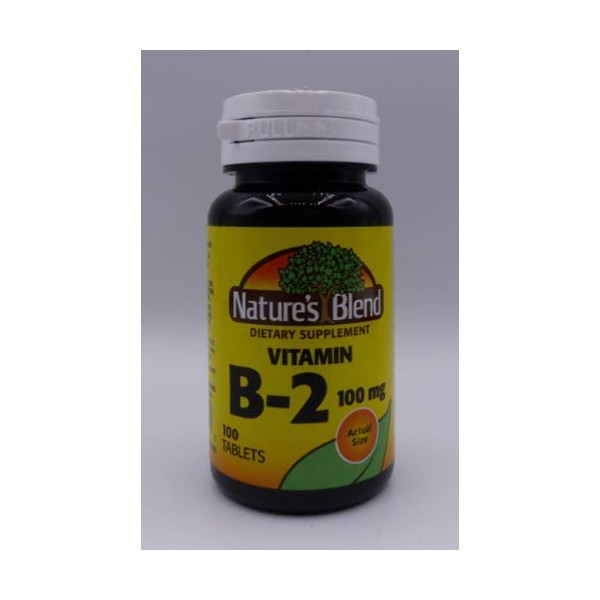 Nature's Blend Vitamin B-2 25 mg 100 Tablets