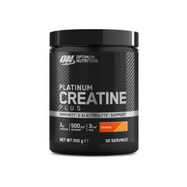 ON Platinum Creatine Plus, fortschrittliches Nahrungsergänzungsmittel zur Steigerung von Kraft und Leistung, mit Aquamin-Magnesium für den Elektrolythaushalt, Orangengeschmack, 50 Portionen, 350 g