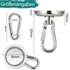 MAGXCENE Pack of 6 Magnetic Hooks, Extra Strong, Load up