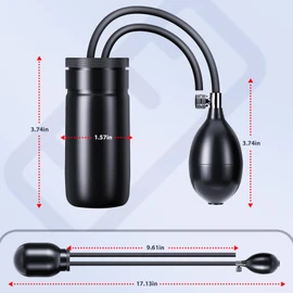 GODIAG Universal Easy Intake Adapter, Automotive Smoke Machine Bladder for Intake Smoke Tester EVAP Smoke Machine Bladder Inflatable Bladder Adapter Automotive for 12V Vehicle Pipes Diagnositc Tester