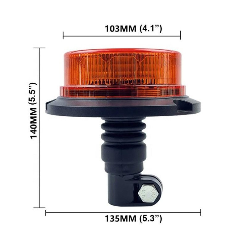Hooma 12 V / 24 V Rotating Beacon Tractor Orange