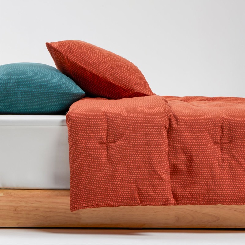 JAJU [JAJU] High-Density Peach Skin Blanket Pillowcase Set_SS_Orange