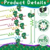 6 7 Meme Gen Crazy Straws for Kids Ninja Green