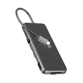 通用 USB C Laptop Docking Station Dual Monitor, 12 in 1 USB-C Triple Display Docking Station to Dual 4K HDMI+VGA Port+3 USB3.0+USB C 3.0+SD/TF+PD 100W+Ethernet+3.5mm Audio for Windows and Mac Laptops