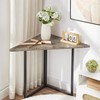 VECELO Corner Shelf, End Side Tables, Triangle Shelves with Metal