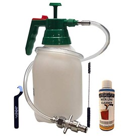 TAPCRAFT - 1/2 Gallon Hand Pump Pressurized Beer Line Cleaning Kit With Beer Line Cleaner - Ball Lock Keg Post Adapter