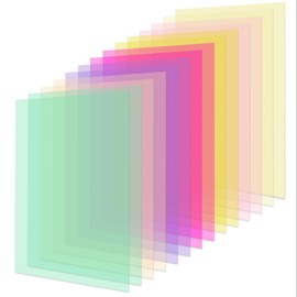 TOTiyea 14 Pieces 11IN x 8.5IN Colored Overlays for Dyslexia, Dyslexia Reading Sheets, Colored Transparency Sheets for Early Readers, Dyslexia Tools 丨School Supplies