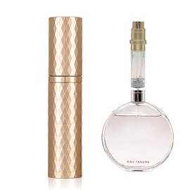 muilsae AD00GD Diamond Design Refillable Perfume Bottle 5ml, Portable and Leak-proof Perfume Atomiser, Perfume Dispenser for Women and Men (Gold)