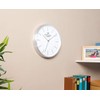 St. Leonhard Kitchen Clock Radio Silent: Modern Aluminium Radio Wall