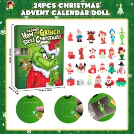 Advent Calendar 2024 Kids, 24 Day Elf Figures Doll Christmas Countdown Calendar 2024, Cartoon Christmas Vacation Advent Calendar for Boys, Grils, and Adults, Funny Christmas Game Gift