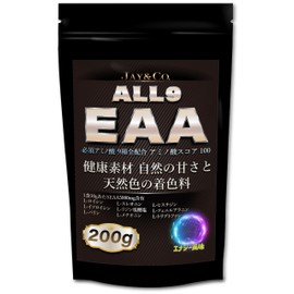 JAY&CO. アミノ酸スコア100 人工甘味料無添加 ALL9 EAA 必須アミノ酸9種を全配合 (エナジー, 200グラム (x 1))