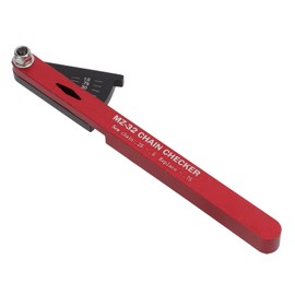 Bicycle Chain Wear Indicator Aluminum Chain Checker Multifunctional Bike Chain Repair GaugeRed