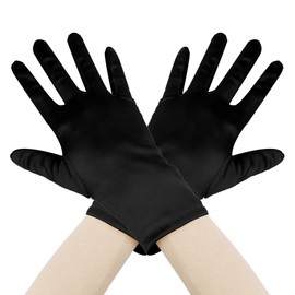 ItkFresh Opera Satin Gloves - Womens Black Costume Gloves