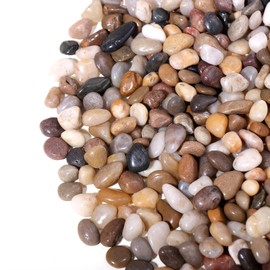 Calofulston 2.2lb Pebbles, 3/8 Inch Small Pebbles for Indoor Plants, Bamboo, Succulent, Vase, Outdoor Landscaping, Decorative Polished Plant Rocks for Pots Indoor, Mixed Color