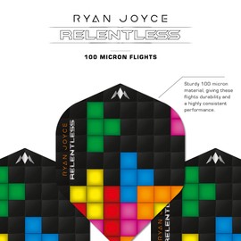 Mission Darts Ryan Joyce Premium Extra Strong Dart Flights 100 Micron Standard No.2 - 10 Sets of 3 Flights - Multi-Colour (10XF3770)