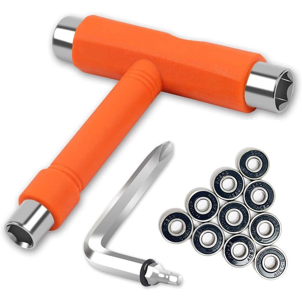 FYANER Multifunctional T Shape Skateboard Tool, Portable Skateboard Tool with