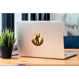 SQUATCH METALWORKS Vinyl Sticker - Sasquatch Decal - Bigfoot Bumper Sticker (Stop Following Me)