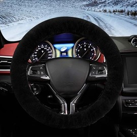 3 Pieces Plush Steering Wheel Cover, Winter Warm Steering Wheel Cover, Stretch Steering Wheel Cover, Soft Steering Wheel Cover