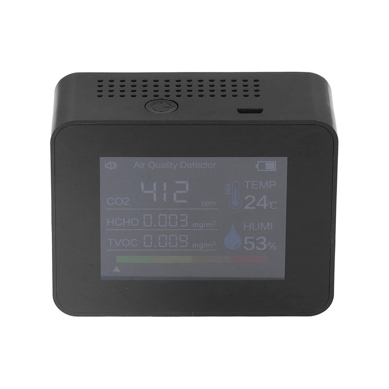 Portable Carbon Dioxide Detector USB Charging Temperature and Humidity Tester
