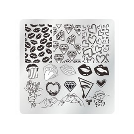 VNC 15Pcs Nail Stamping Plates Set 12pcs Nail Plates 1 nail art stamper 1scraper 1storage bag Nail Art plate Template Image Plate Stencil Set