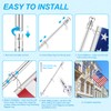 6 FT Metal Flag Pole Kit for Outside House w/