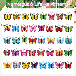 Kaemi 50 Pcs Butterfly Thumb Tacks Cute Decorative Push Pins for Bulletin Board Photo Wall Cork Board Vision Board Supplies Office Desk Accessories