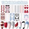 WOKOTO 12 Sheets French Nail Art Stickers for Nails Full
