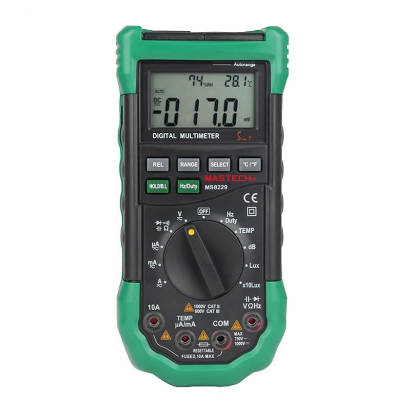 Mastech MS8229 5 in1 Auto Range Digital Multimeter Lux Sound