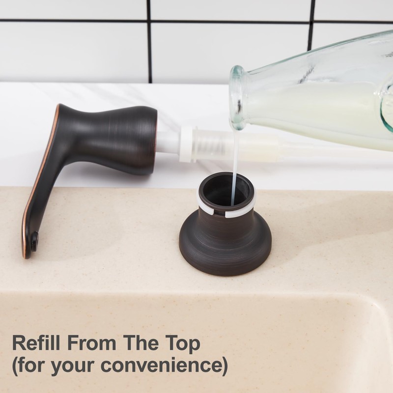 GAGALIFE Kitchen Sink Soap Dispenser Oil Rubbed Bronze, Built in
