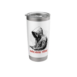 Hacking Time Vintage Style Cybersecurity Hacking Expert Stainless Steel Insulated Tumbler