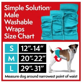 MPP Dog Washable Diaper Perfect Fit Absorbent Core Comfortable Male Female Pick Size - Male - Large